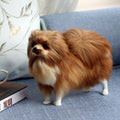 Soft Plush Dog Toy in Beige and Brown