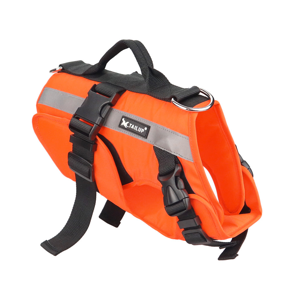 Reflective Orange Dog Swim Vest