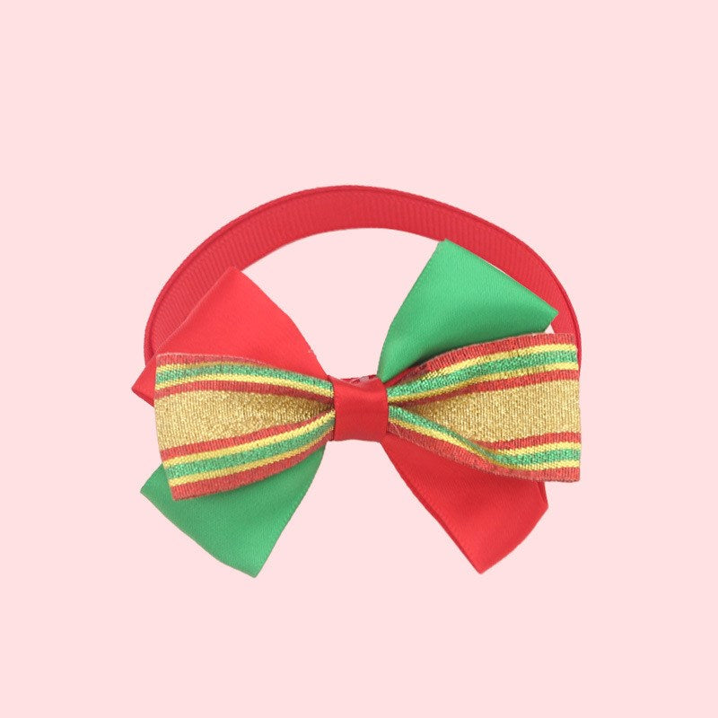 Holiday Adjustable Dog Collar with Bow Tie
