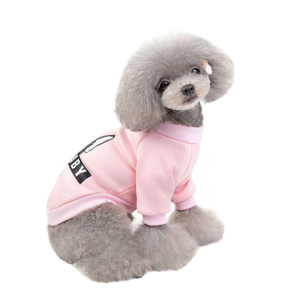 Cozy Dog Sweater in Red and Pink