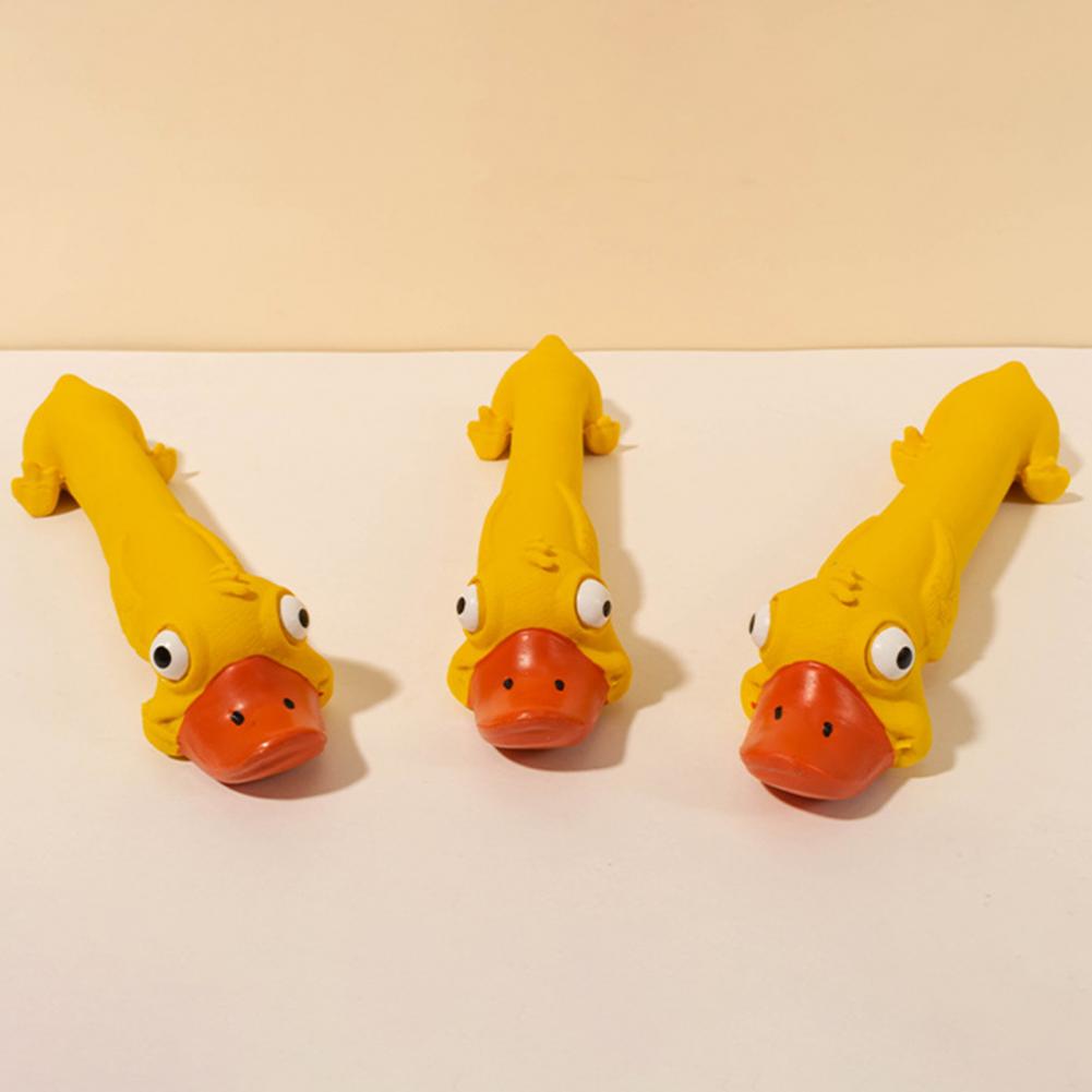 Yellow Duck Squeaky Latex Dog Toy