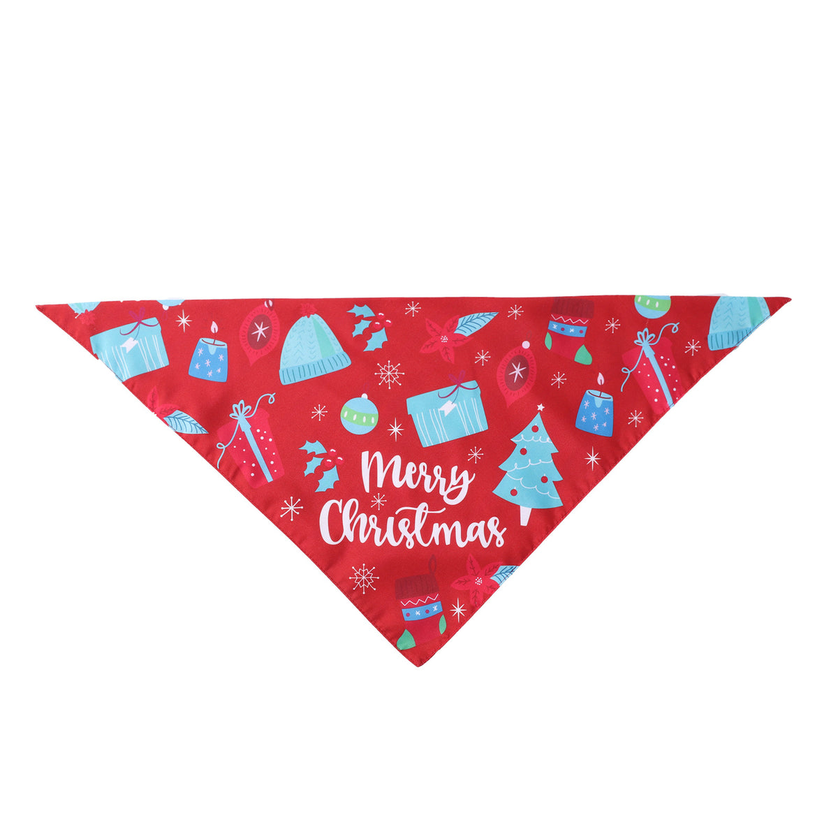 Pet Saliva Towel Triangle Dog Towel in Red and Green