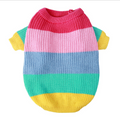 Rainbow Knit Dog Sweater