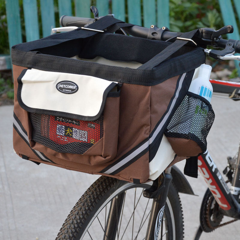 Front Basket Dog Bicycle Carrier in Multiple Colors