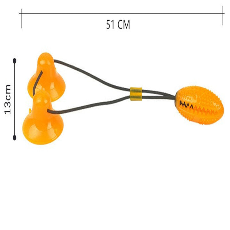 Yellow Rubber Dog Toy Set
