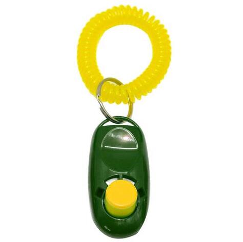 Dog Clicker Training Tool with Keyring and Wrist Strap