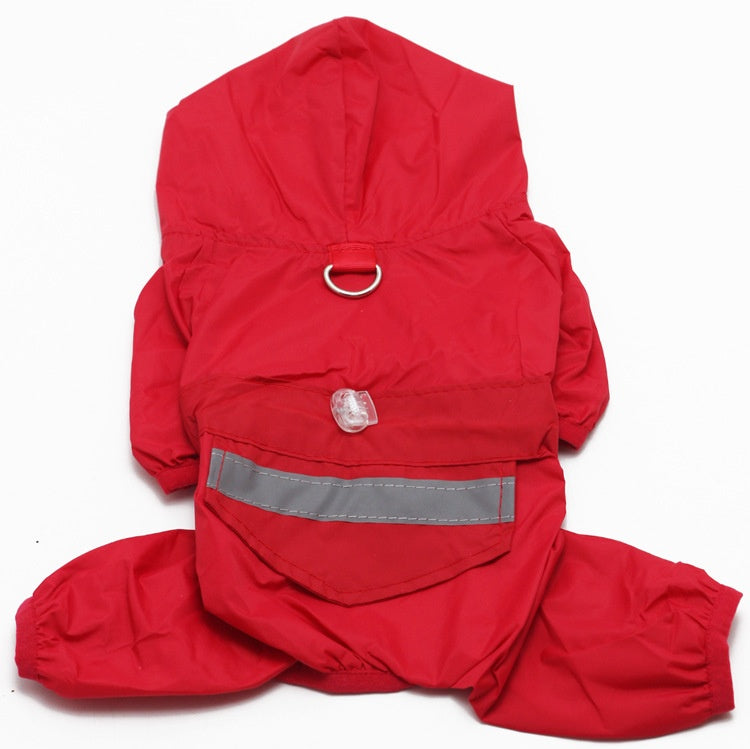 Four-Leg Hooded Dog Raincoat