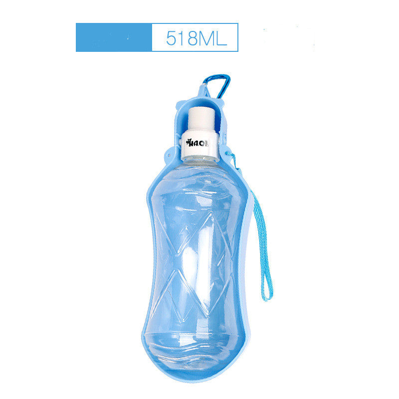 Portable Water Bottle for Dogs in Blue and Pink