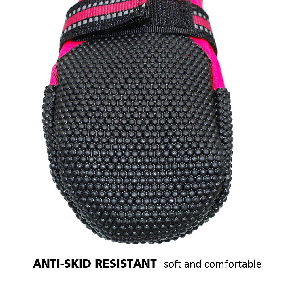 Waterproof Boots for Large and Medium Dogs in Rose Red and Blue