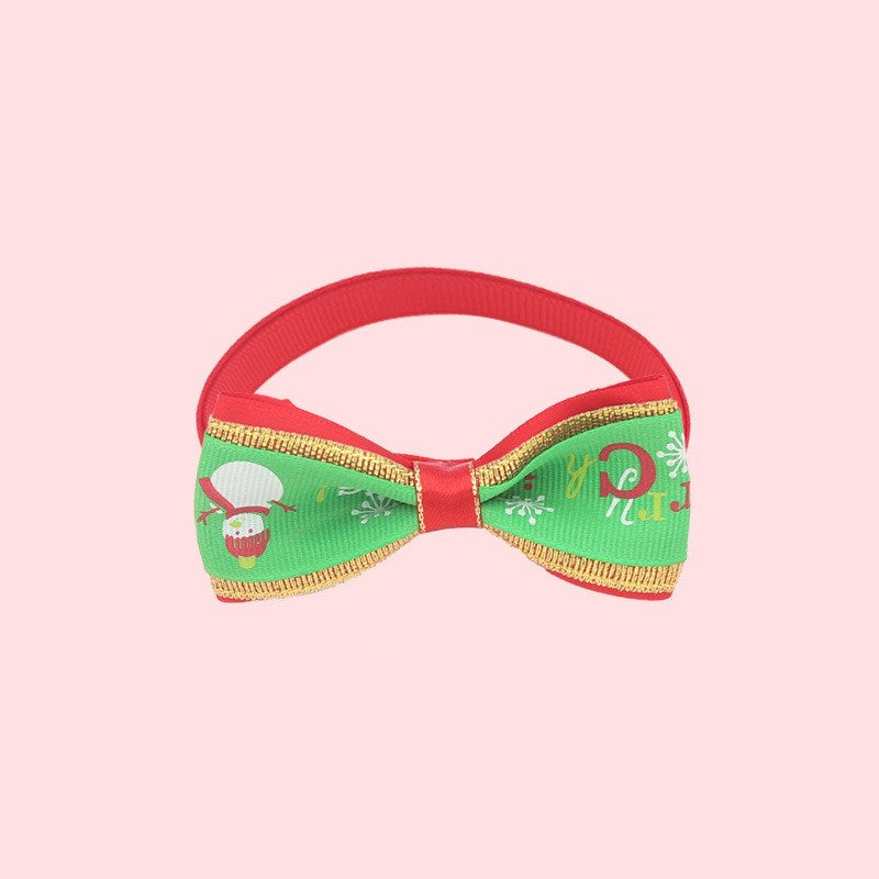 Holiday Adjustable Dog Collar with Bow Tie