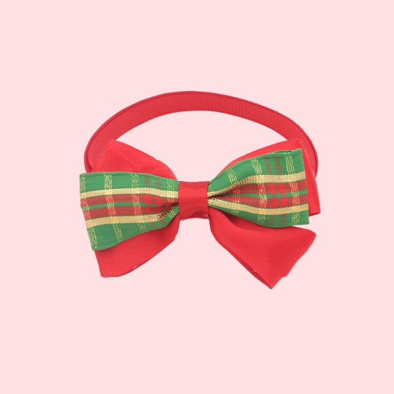 Holiday Adjustable Dog Collar with Bow Tie