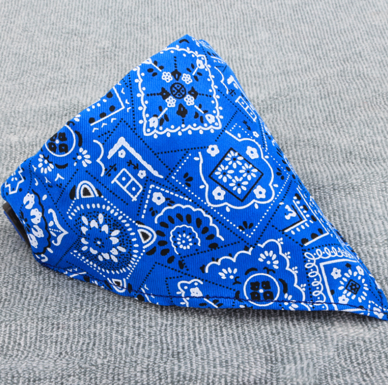 Neck Scarf Bandana Collar for Dogs in Black, Blue & Red