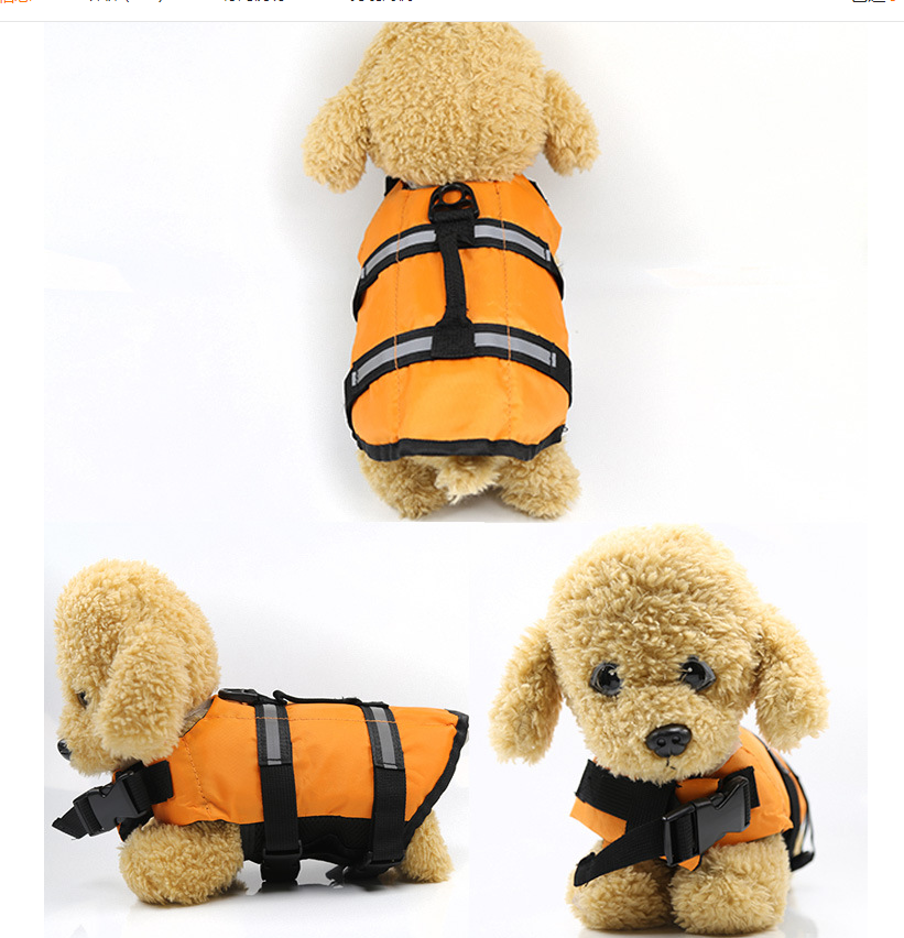 Dog Swimsuit Vest in Blue, Orange, Green and Pink