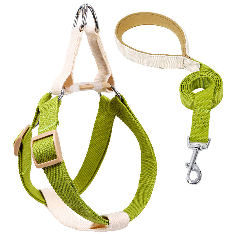 Color Drawstring Leash Vest-Style Dog Harness