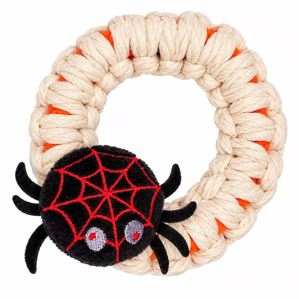 Halloween Tug Of War Spider Plush Dog Toy