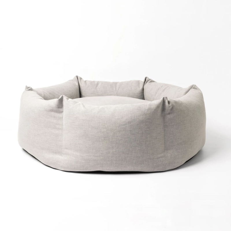 Dog Bed in Warm Khaki, Grey, and Army Green
