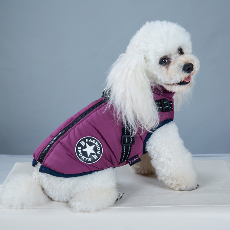 Winter Warm Hooded Dog Coat Jacket For Small Dogs
