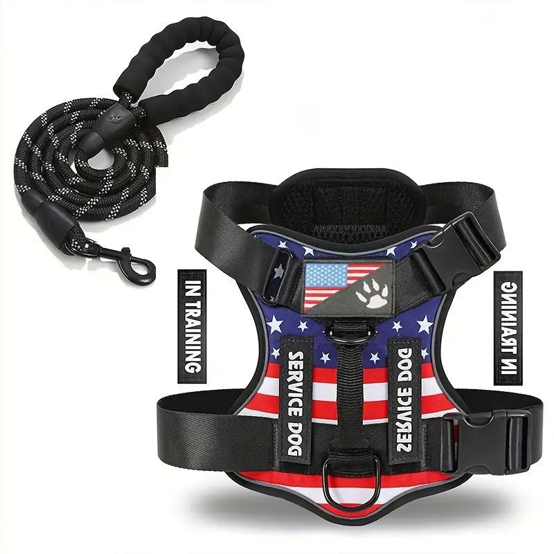Chest Plate Dog Harness Leash in 7 Colors