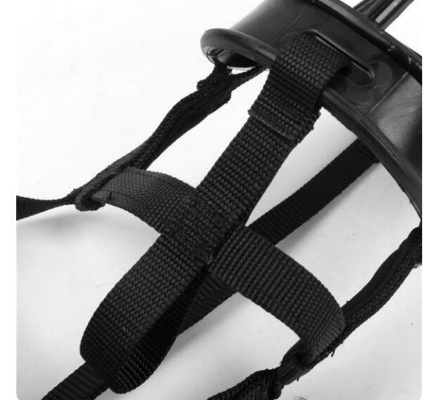 Flexible Basket Dog Muzzle in Black and Red