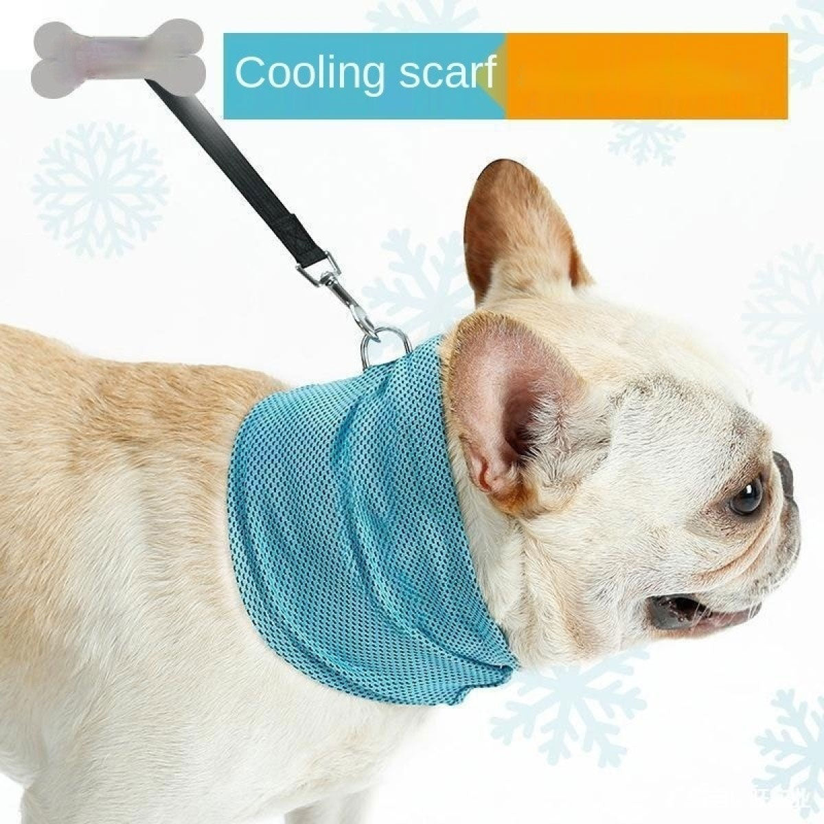 Instant Cooling Blue Dog Bandana Scarf Wrap