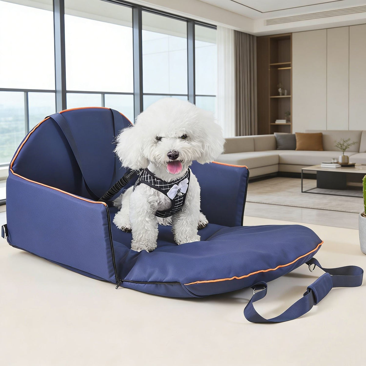 Large-Capacity Car Console Dog Carrier Bag in Multiple Colors