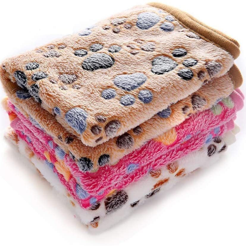 Cozy Coral Fleece Dog Blanket in Multiple Colors