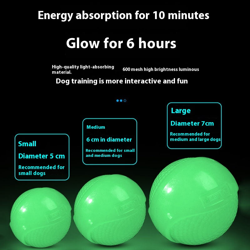 Luminous Rubber Molar Ball Dog Toy