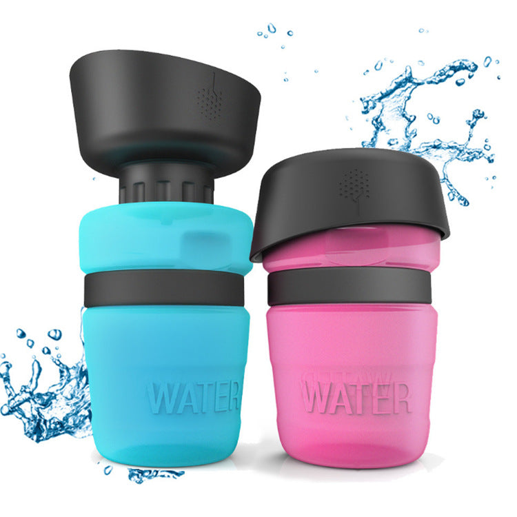 Portable Dog Water Bottle in Blue, Rose Red, Tiffany