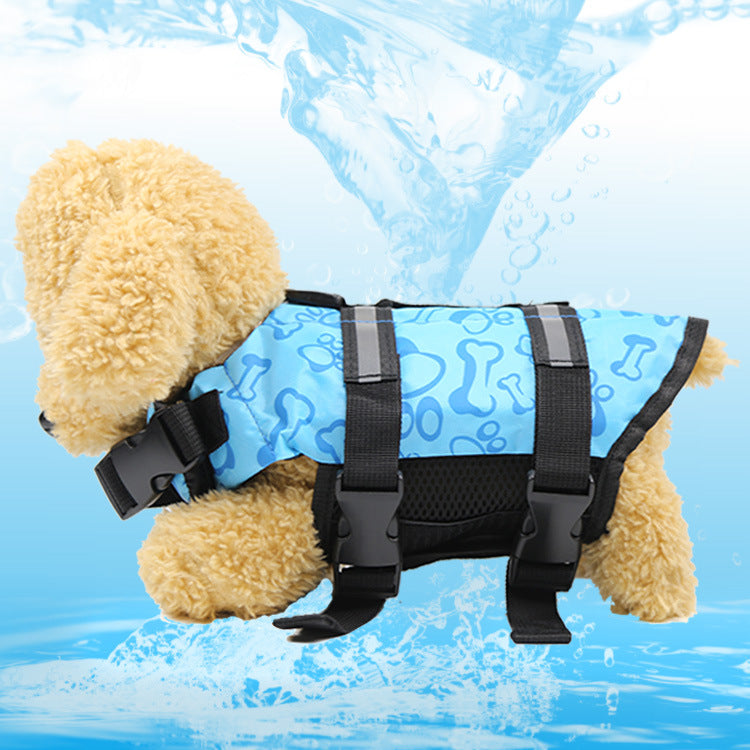 Dog Swimsuit Vest in Blue, Orange, Green and Pink