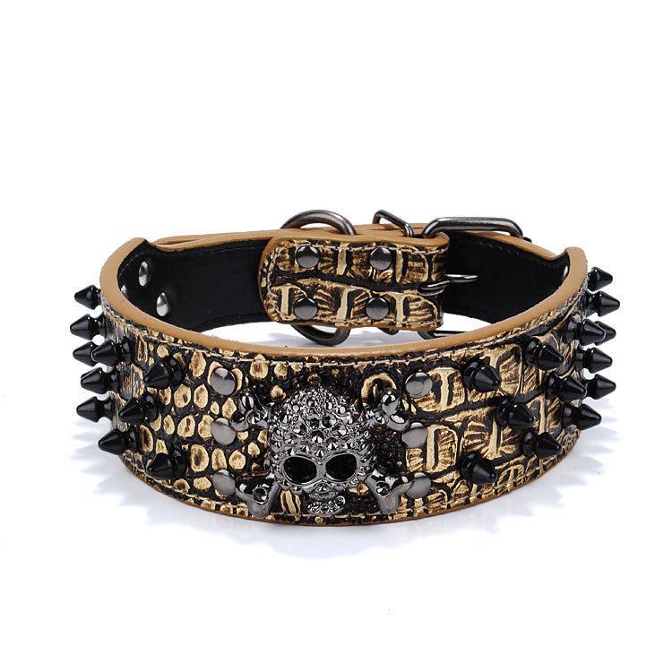 Skull Studded Dog Collar in Multiple Colors
