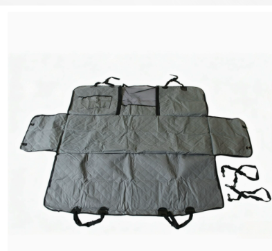 Backseat Dog Car Seat Cover in Orange and Gray