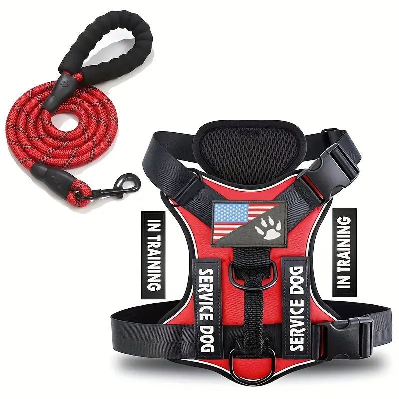 Chest Plate Dog Harness Leash in 7 Colors