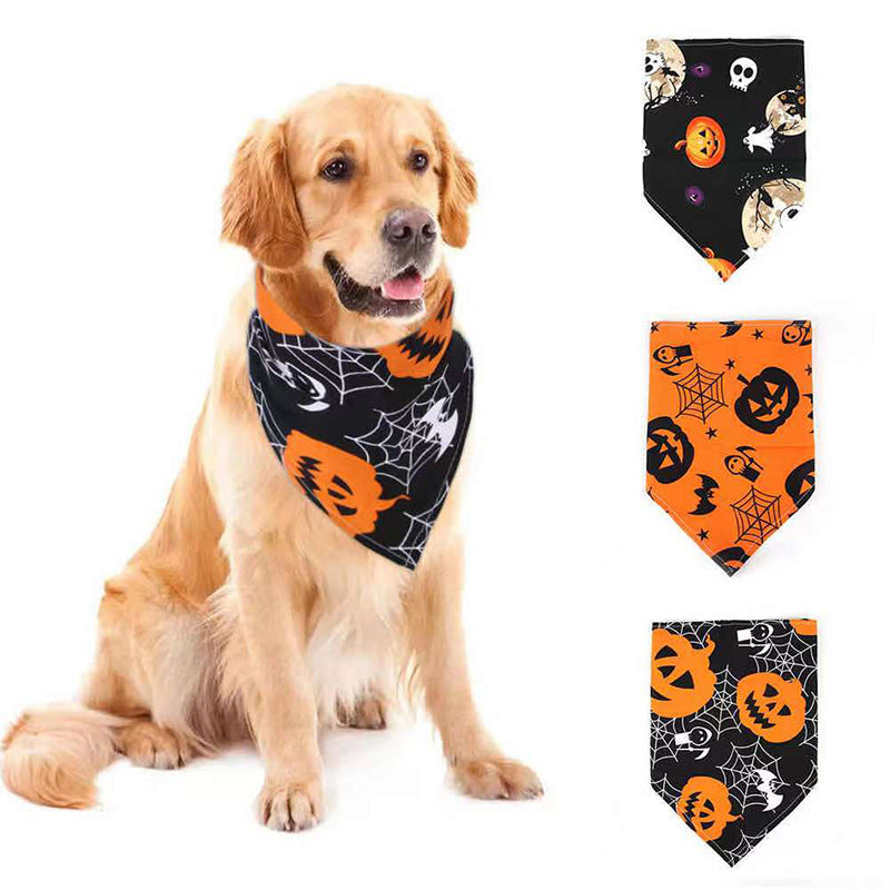 Halloween Skull Triangle Dog Bandana Scarf