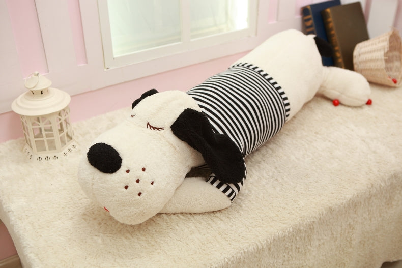 Soft Plush Dog Toy in Red, Black and White