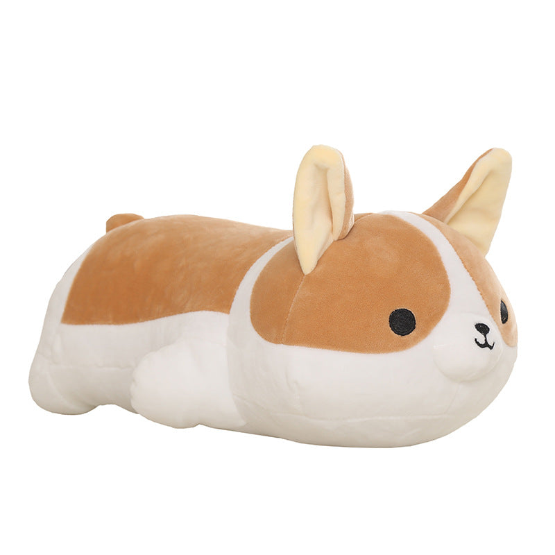 Corgi Plush Dog Toy in Brown & White