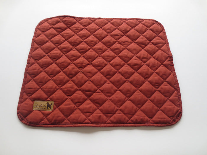Cotton Warm Sofa Cushion Dog Quilt Wine Red and Pink