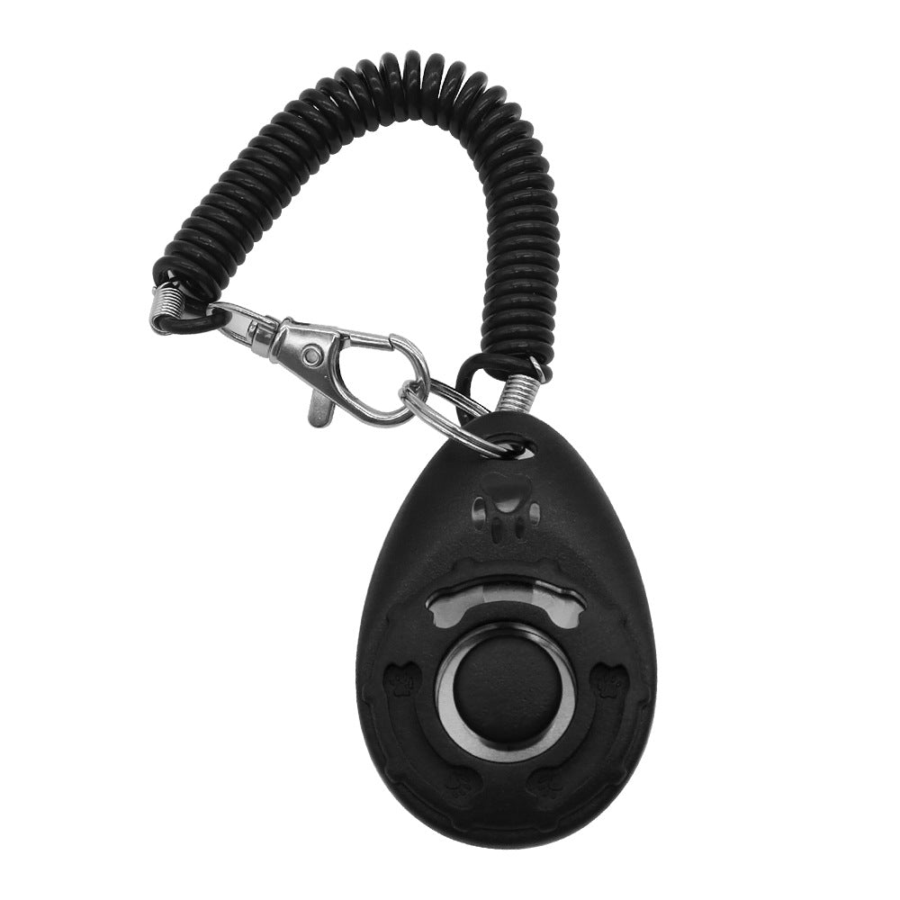Drop-Shaped Training Clicker in Black, Orange, and Blue