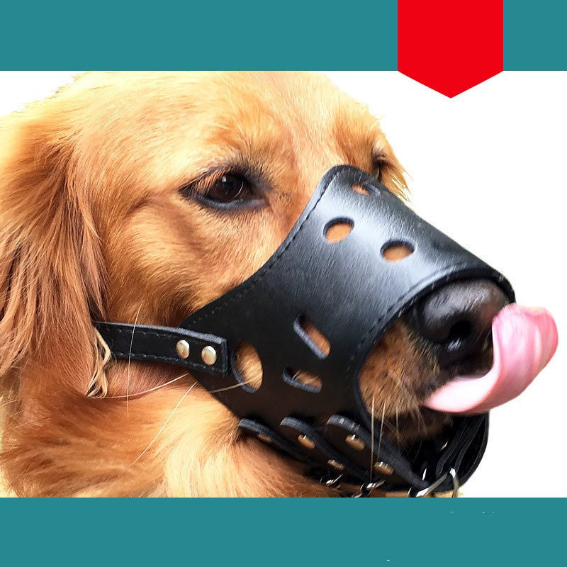 Adjustable Dog Muzzle in Black and Pink