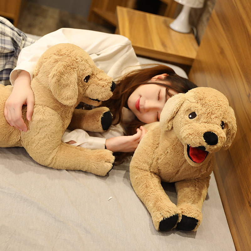 Soft Yellow Plush Dog Toy