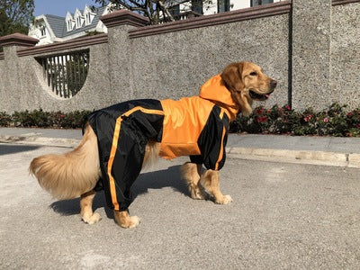Dog Raincoat with Reflective Trim in Bright Colors