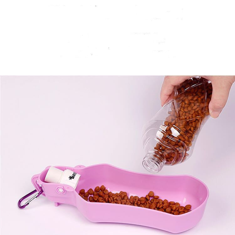 Portable Water Bottle for Dogs in Blue and Pink