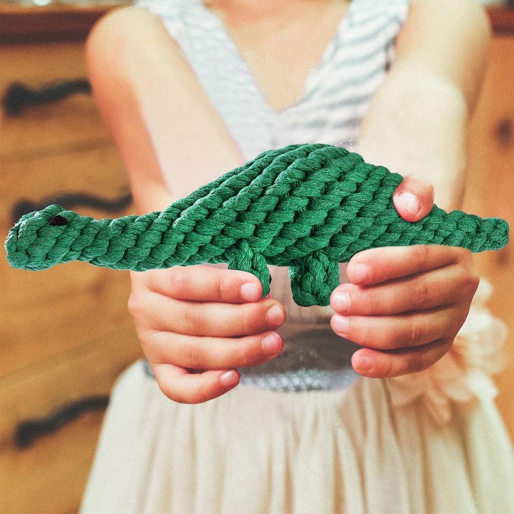 Interactive Rope Toy Set with Animal Design in Green