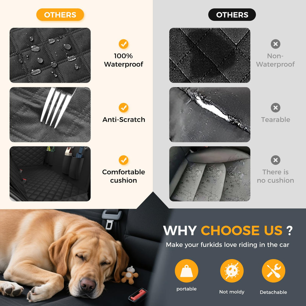 Waterproof Car Seat Cover Hammock for Dogs