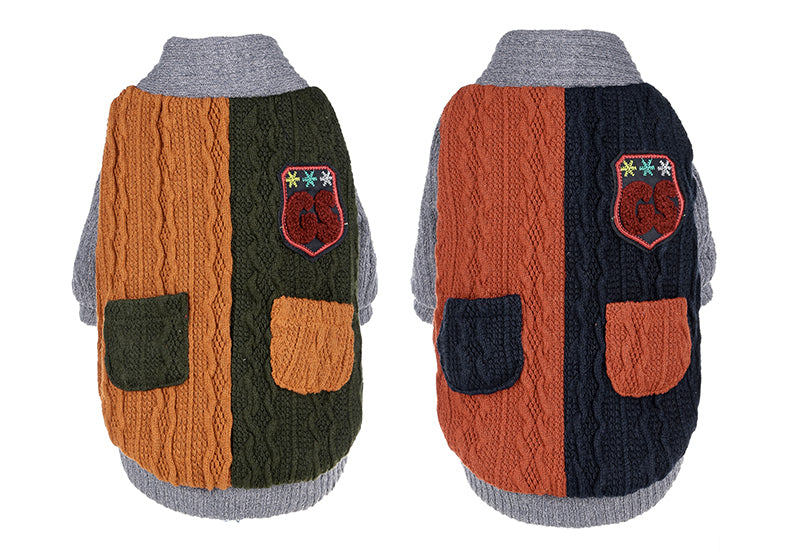 Blue and Green Dog Sweater for Small and Large Dogs