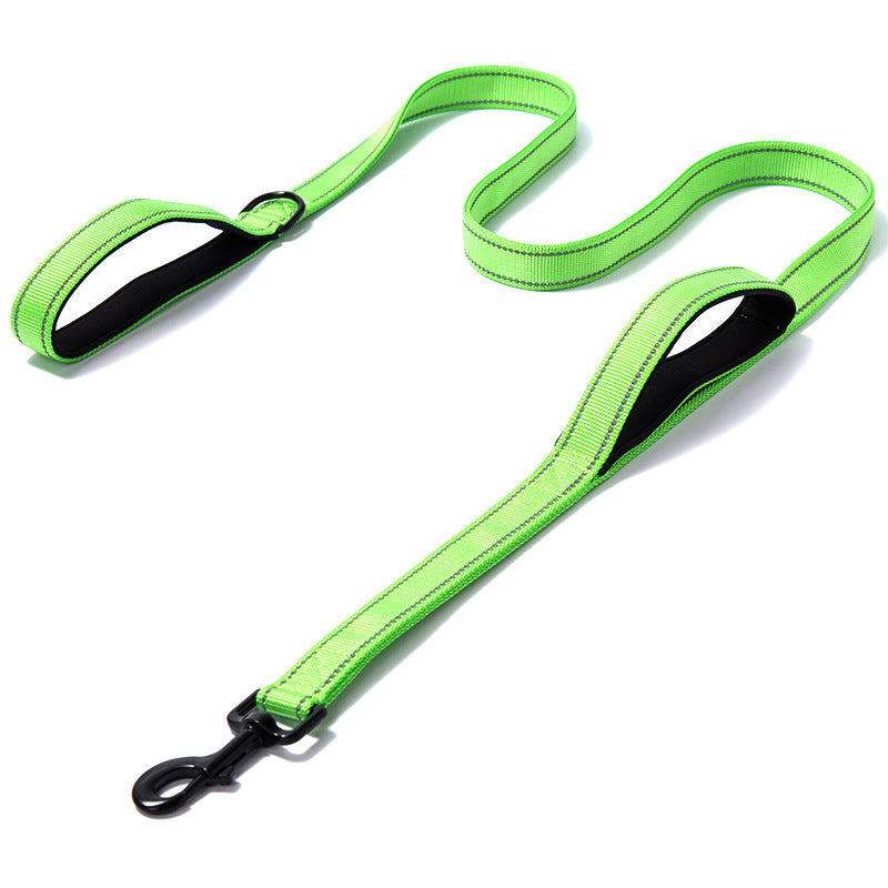 Double Thickened Reflective Nylon Leash for Dogs