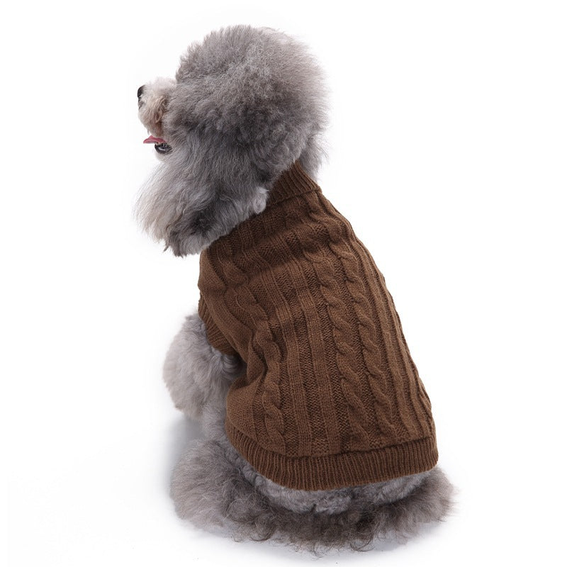 Colorful Knit Pullover Dog Sweater