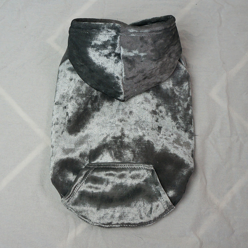 Cozy Fleece Hoodie for Dogs in Blue and Grey