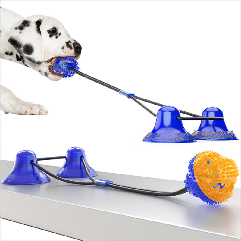 Suction Cup Rope Toy with Two Balls