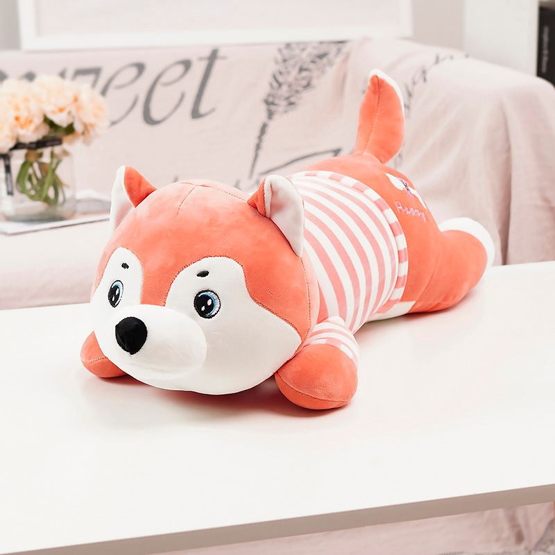 Husky Plush Toy in Orange and Grey