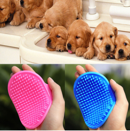 Soft Silicone Dog Bath Brush in Multiple Colors